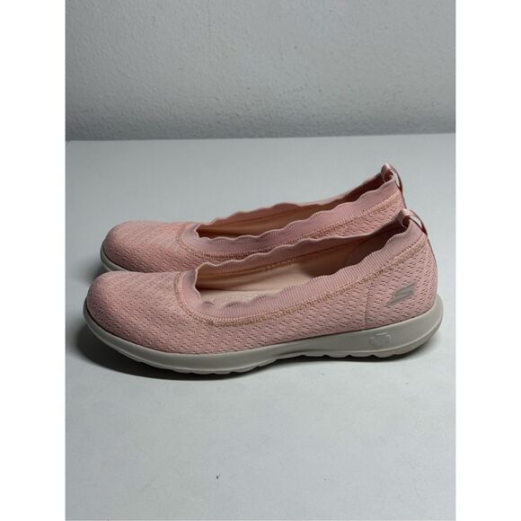Skechers Women’s GOwalk Classic Sparkle Slip-On Shoes Pink Sz 8 Stretch Fit - Picture 5 of 14